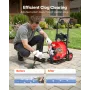 VEVOR Drain Cleaner Machine 30m x 19mm, Auto Feed Sewer Snake Auger, Portable Drain Cleaning Machine with Multi-Wheel Combinatio