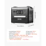Portable Power Station, 2400W 2160Wh Power Station Solar Generator with 10 Output Ports & Adjustable Input Power, Expandable LiF
