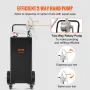 30 Gallon Fuel Caddy, Gas Storage Tank & 4 Wheels, with Manuel Transfer Pump, Gasoline Diesel Fuel Container for Cars, Lawn Mowe
