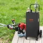 VEVOR 30 gallon brændstofbeholder, gasopbevaringstank og 4 hjul, med Manuel overførselspumpe, benzin dieselbrændstofbeholder
