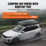 VEVOR Rooftop Tent Hard Shell, Naturnest Rooftop Tent Hardshell for 2-3 Person, Hard Shell Roof Top Tent with Telescopic Ladder 