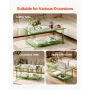 VEVOR Acrylic Coffee Table, 2 Tiers Center Table with Storage Shelf, Modern Rectangle Acrylic Coffee Desk, Ideal for Dining Room