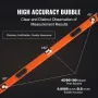 Magnetic Torpedo Level, 48 in, Mechanical Bubble Vials Ruler for 45/90/180 Degree, Aluminum Alloy Leveler Tool w/ Viewing Window