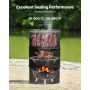 Trækuls-grill, 470 mm Barrel Charcoal BBQ-ryger, belagt stål