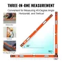 Magnetic Torpedo Level, 48 in, Mechanical Bubble Vials Ruler for 45/90/180 Degree, Aluminum Alloy Leveler Tool w/ Viewing Window