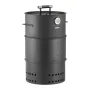 Charcoal Smoker Grill, 470mm Barrel Charcoal BBQ Smoker, Coated Steel Outdoor Barbecue Grill with 2 Grilling Grates, 1 Hanging R