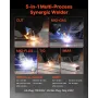 5-in-1 Plasma Cutter Welder Combo - CUT/TIG/Gas MIG/Flux MIG/MMA, 50A Non-Contact Plasma Cutting Machine & 200A Synergic Welder,