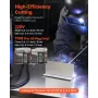 5-in-1 Plasma Cutter Welder Combo - CUT/TIG/Gas MIG/Flux MIG/MMA, 50A Non-Contact Plasma Cutting Machine & 200A Synergic Welder,