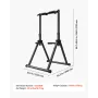 VEVOR Pull Up Bar, 150kg Capacity Portable Pullup Bar Station, Pullup Bars Free Standing with Triangular Structure & Heavy-Duty 