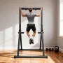 VEVOR Pull Up Bar, 150kg Capacity Portable Pullup Bar Station, Pullup Bars Free Standing with Triangular Structure & Heavy-Duty 