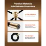 Stanchion Post, 4 Pcs Crowd Control Barrier Set with 2 Black Velvet Ropes, Heavy Duty Stainless Steel Stanchion Post Queue with 