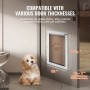 Pet Door for Door with Lock andÂ Magnetic Flap System Aluminum Frame Small