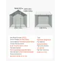 Metal Chicken Coop, 6.56x6.56x6.56ft Large Walk-in Chicken Runs with Cover, Spire Roof Hen House Enclosure with Security Lock, O
