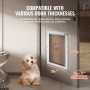 Pet Door for Door with Lock andÂ Magnetic Flap System Aluminum Frame Small