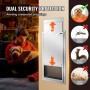 Pet Door for Door with Lock andÂ Magnetic Flap System Aluminum Frame Small
