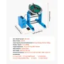 VEVOR roterende svejsepositioner, 300 kg belastningskapacitet, -45° til 90° vippevinkel svejsepositioner Drejeskive, 0,2-2,5