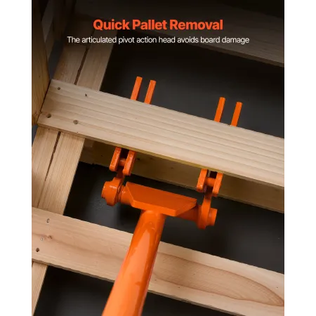 VEVOR Pallet Buster Tool, 1 m Carbon Steel Håndtag Wrecking Pry Bar, 907 kg Vægtkapacitet, Heavy Duty Deck Board Removal Tool,