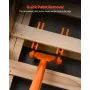 Pallet Buster Tool, 1 m Carbon Steel Handle Wrecking Pry Bar, 907 kg Weight Capacity, Heavy Duty Deck Board Removal Tool, Breake