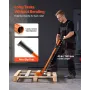 Pallet Buster Tool, 1 m Carbon Steel Handle Wrecking Pry Bar, 907 kg Weight Capacity, Heavy Duty Deck Board Removal Tool, Breake