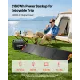 VEVOR Portable Power Station, 2400W Portable Solar Generator with 200W Foldable Solar Panel, 2160Wh Expandable LiFePO4 Battery B