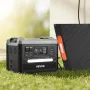 Portable Power Station, 2400W Portable Solar Generator with 200W Foldable Solar Panel, 2160Wh Expandable LiFePO4 Battery Backup 