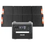 Portable Power Station, 2400W Portable Solar Generator with 2PCS * 200W Foldable Solar Panels, 2160Wh Expandable LiFePO4 Battery
