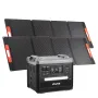bærbar kraftstation, 2400W bærbar solgenerator med 2 STK * 200W