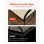 Twin Size Bunkie Board, 10 mm Foldable Bed Board Slats with Connection, Wooden Mattress Support for Twin Size Bed, Support under