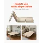 Twin Size Bunkie Board, 10 mm Foldable Bed Board Slats with Connection, Wooden Mattress Support for Twin Size Bed, Support under