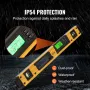 Magnetic Torpedo Level, 600mm, LED Backlit Screen Mechanical Bubble Vials Ruler for 0-360 Degree, Gravity Sensor Aluminum Alloy 