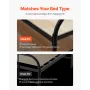 Full Size Bunkie Board, 10 mm Foldable Bed Board Slats with Connection, Wooden Mattress Support for Full Size Bed, Support under