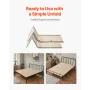 VEVOR Full Size Bunkie Board, 10 mm Foldable Bed Board Slats with Connection, Wooden Mattress Support for Full Size Bed, Support