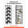 VEVOR 6-Tier Foldable Storage Shelf, 24W x 12D x 72H Inch Folding Metal Rack Shelving Unit, No Assembly Organizer Shelf with 5 W