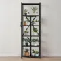 6-Tier Foldable Storage Shelf, 24W x 12D x 72H Inch Folding Metal Rack Shelving Unit, No Assembly Organizer Shelf with 5 Wheels 