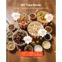 Popcorn Machine, 0.2kg Stainless Steel Kettle, 800W Commercial Countertop Popcorn Maker, 48 Cups per Batch Theater Style Popper,