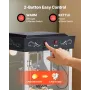 Popcorn Machine, 0.2kg Stainless Steel Kettle, 800W Commercial Countertop Popcorn Maker, 48 Cups per Batch Theater Style Popper,