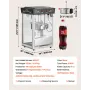 Popcorn Machine, 0.2kg Stainless Steel Kettle, 800W Commercial Countertop Popcorn Maker, 48 Cups per Batch Theater Style Popper,