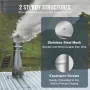 Chimney Cap, 152.4 mm, 304 Stainless Steel Round Roof Rain Cap, 300mm Increased Caps, All Weather & Reinforced Screws & Easy Ins