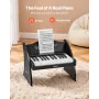 Kids Piano Keyboard, 25 Keys Wooden Digital Piano for Kids, Mini Music Educational Instrument Toy with Realistic Sound, Dual Pow