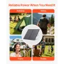 VEVOR 100W Foldable Solar Panel with Frame, 16BB N-Type Portable Monocrystalline Solar Panel Charger 24% Efficiency, IP67 Waterp