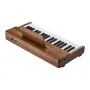 Kids Piano Keyboard, 37 Keys Wooden Digital Piano for Kids, Mini Music Educational Instrument Toy with Realistic Sound, Dual Pow