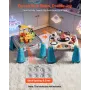VEVOR babyrumfartøj musikalsk bordlegetøj til 1-3 år gammel, læringsaktivitetspult med rumtema og blødt glødende