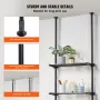 Over the Toilet Storage, 4-Tier Adjustable Over Toilet Bathroom Organizer, Low-carbon Steel 53"-132" Tall Storage Shelf Rack, Ea
