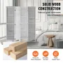  Wood Room Divider, 4 Panel Folding Privacy Screen, 66.9 Inches Tall Indoor Wooden Partition, Portable Decoration Screen, f