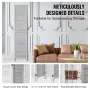  Wood Room Divider, 4 Panel Folding Privacy Screen, 66.9 Inches Tall Indoor Wooden Partition, Portable Decoration Screen, f
