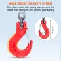 VEVOR Chain Sling, 8 mm x 150 cm Lifting Chains with Hooks, G80 Engine Chain Hoist Lifts, 5 Ton Lifting Sling Chains for Engine 