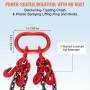 VEVOR Chain Sling, 8 mm x 150 cm Lifting Chains with Hooks, G80 Engine Chain Hoist Lifts, 5 Ton Lifting Sling Chains for Engine 