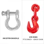 Chain Binder 3/8in-1/2in, Ratchet Load Binder 9215lbs Capacity, Ratchet Lever Binder with G70 Hooks, Adjustable Length, Ratchet 