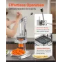 VEVOR Commercial French Fry Cutter, Stainless Steel Vegetable Fruit Chopper with 3 Replacement Blades 12.7mm 9.5mm 6.4mm, Manual