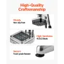 Commercial French Fry Cutter, Stainless Steel Vegetable Fruit Chopper with 3 Replacement Blades 12.7mm 9.5mm 6.4mm, Manual Potat